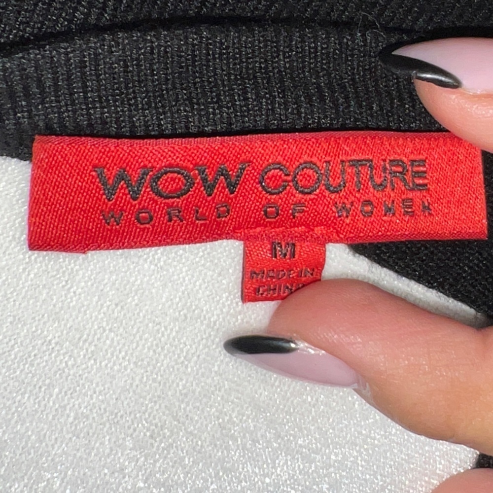 WOW Couture Elegant Black V-Neck Dress - Picture 2 of 13
